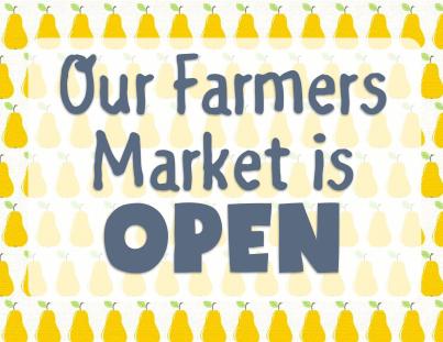 Farmers Market Open Sign